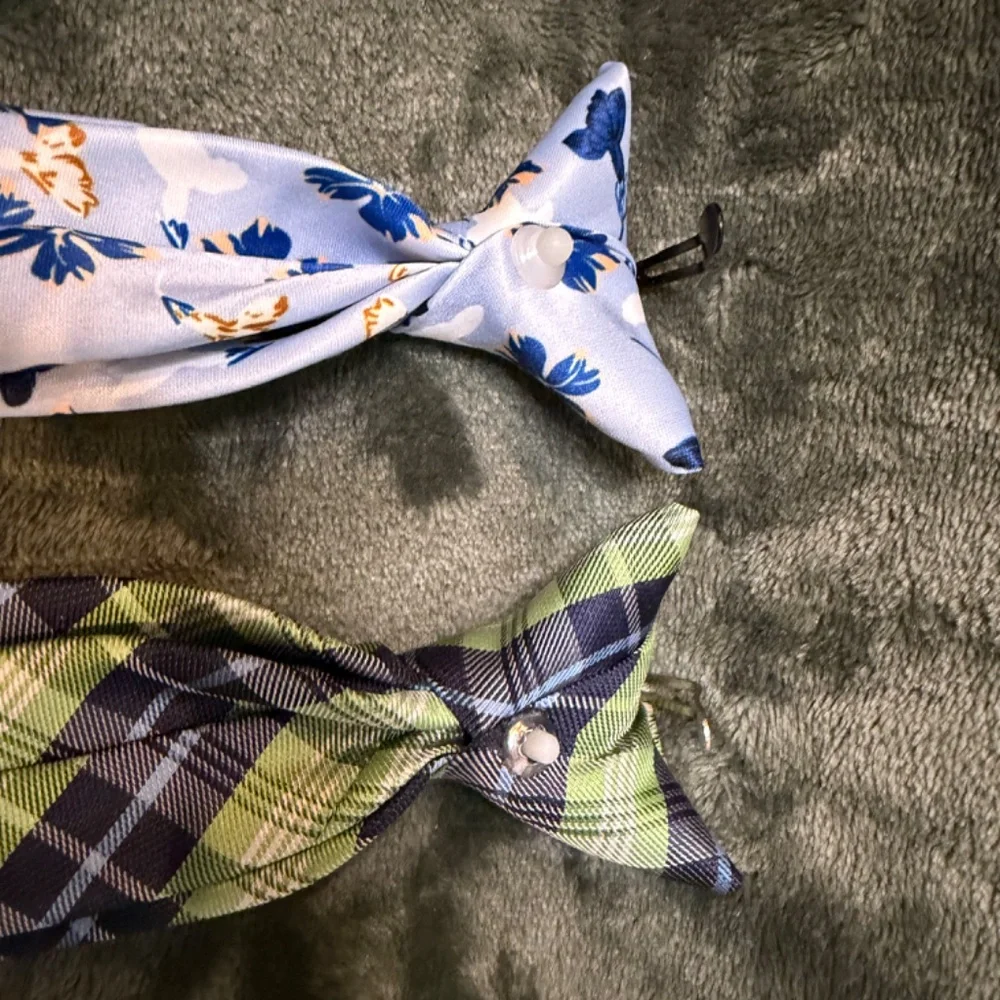CHAPS Boys Ties - Blue/green and Light/drk blue floral